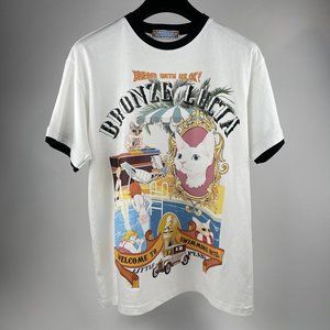 Bronze Lucia Dream Resort Graphic Tee - Retro Summer Vibes Ringer T-Shirt